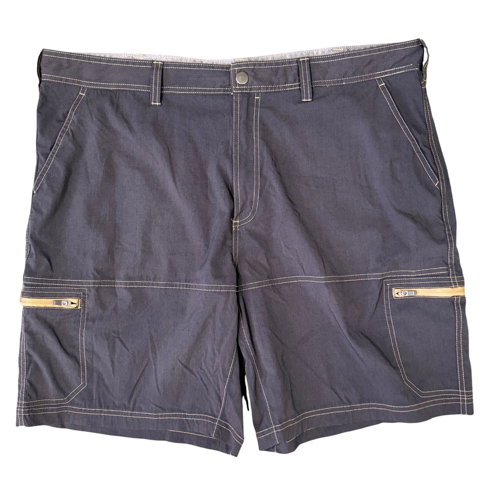 Croft & Barrow Mens 40 Cargo Shorts Gray Nylon Spandex Stretch Hiking Outdoor